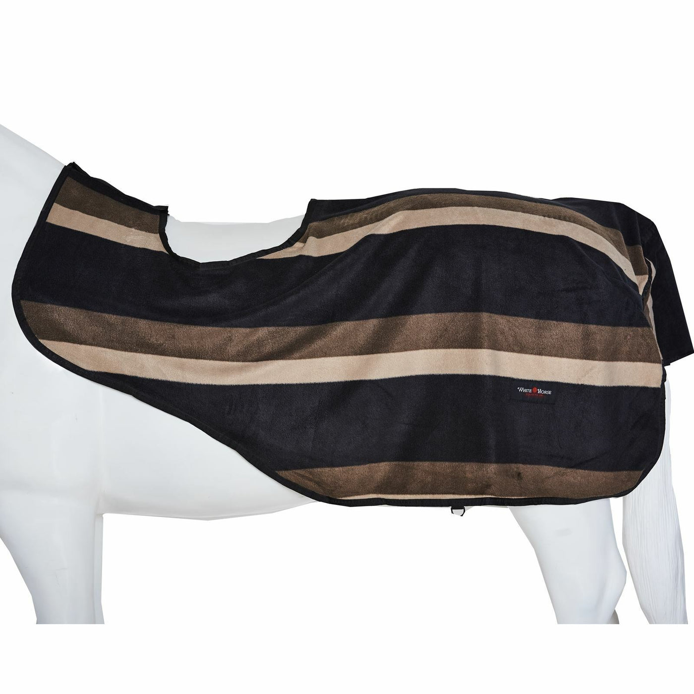 Horse Masters Stripped Black/Beige Exercise Quarter Sheet