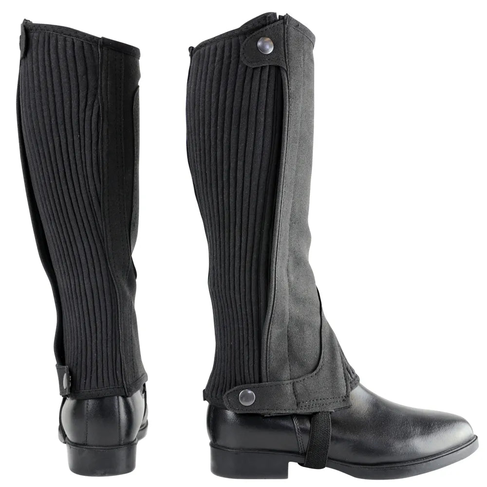 Hy Equestrian Amara Children's Half Chaps Black