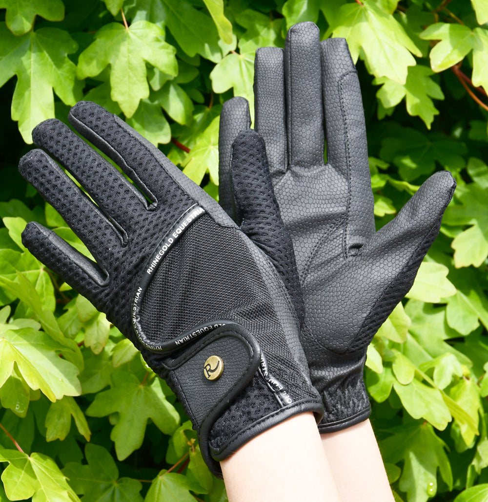 Rhinegold Honeycomb Mesh Stretch Riding Gloves