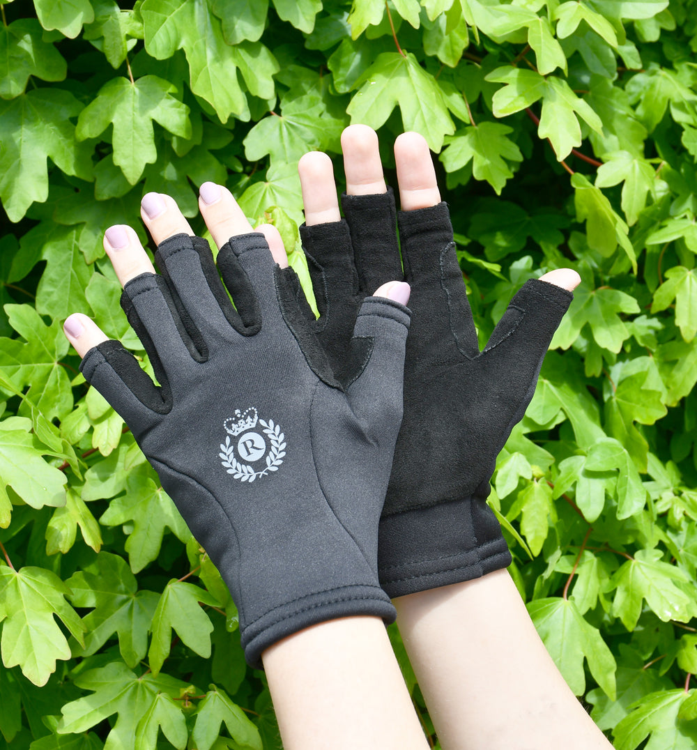 Rhinegold Fingerless Stretch Riding Gloves