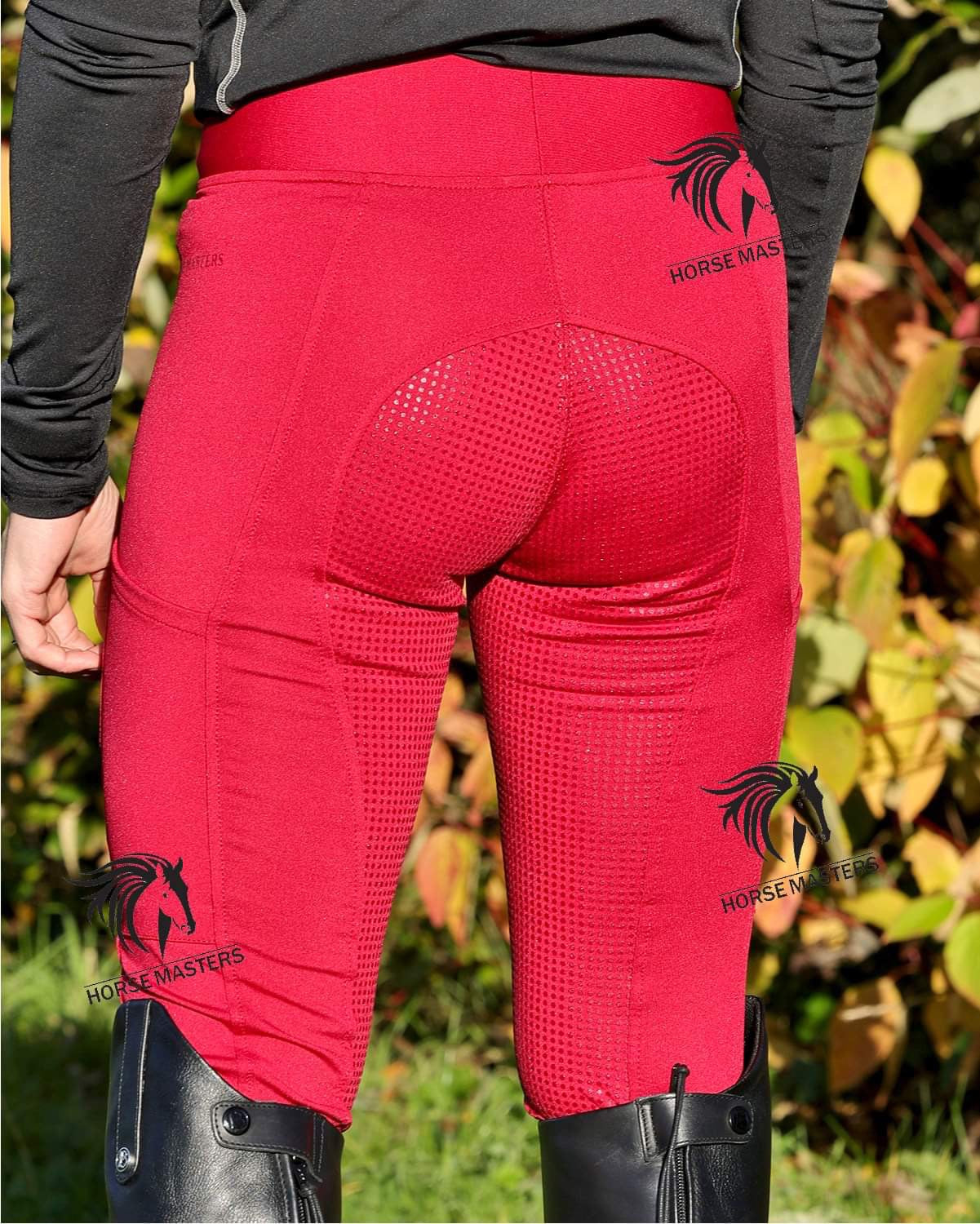 Horse Masters Equestrian Horse Riding Full Silicone Seat Riding Leggings Tights