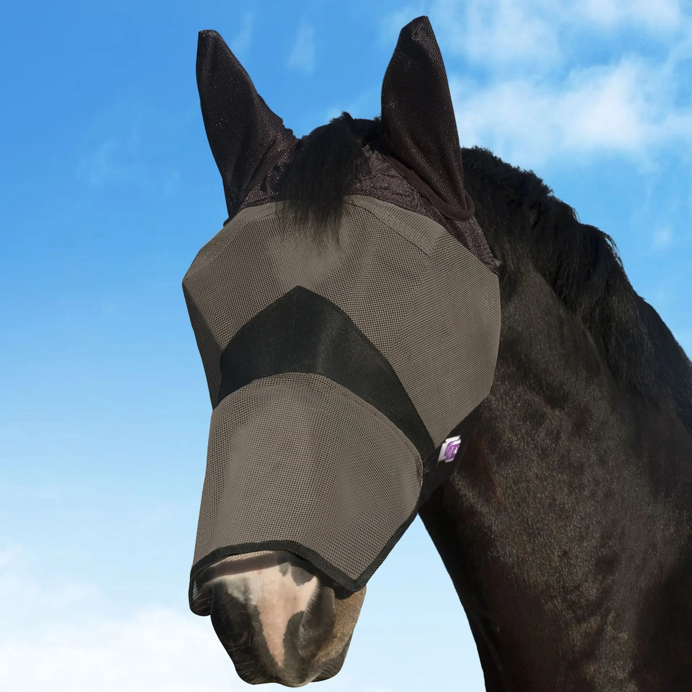 m Elite KM Elite Combat Interchangeable Nose Fly Mask - Black