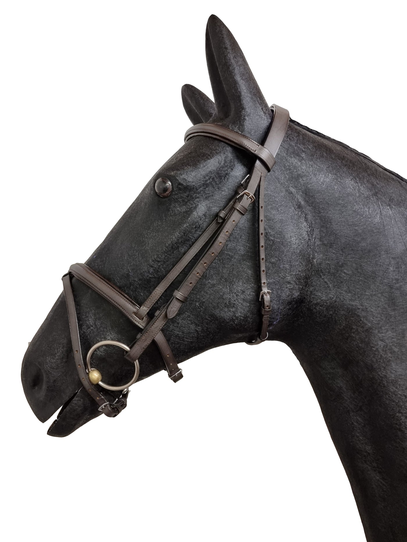 Economical Padded Snaffle Flash Bridle with Reins