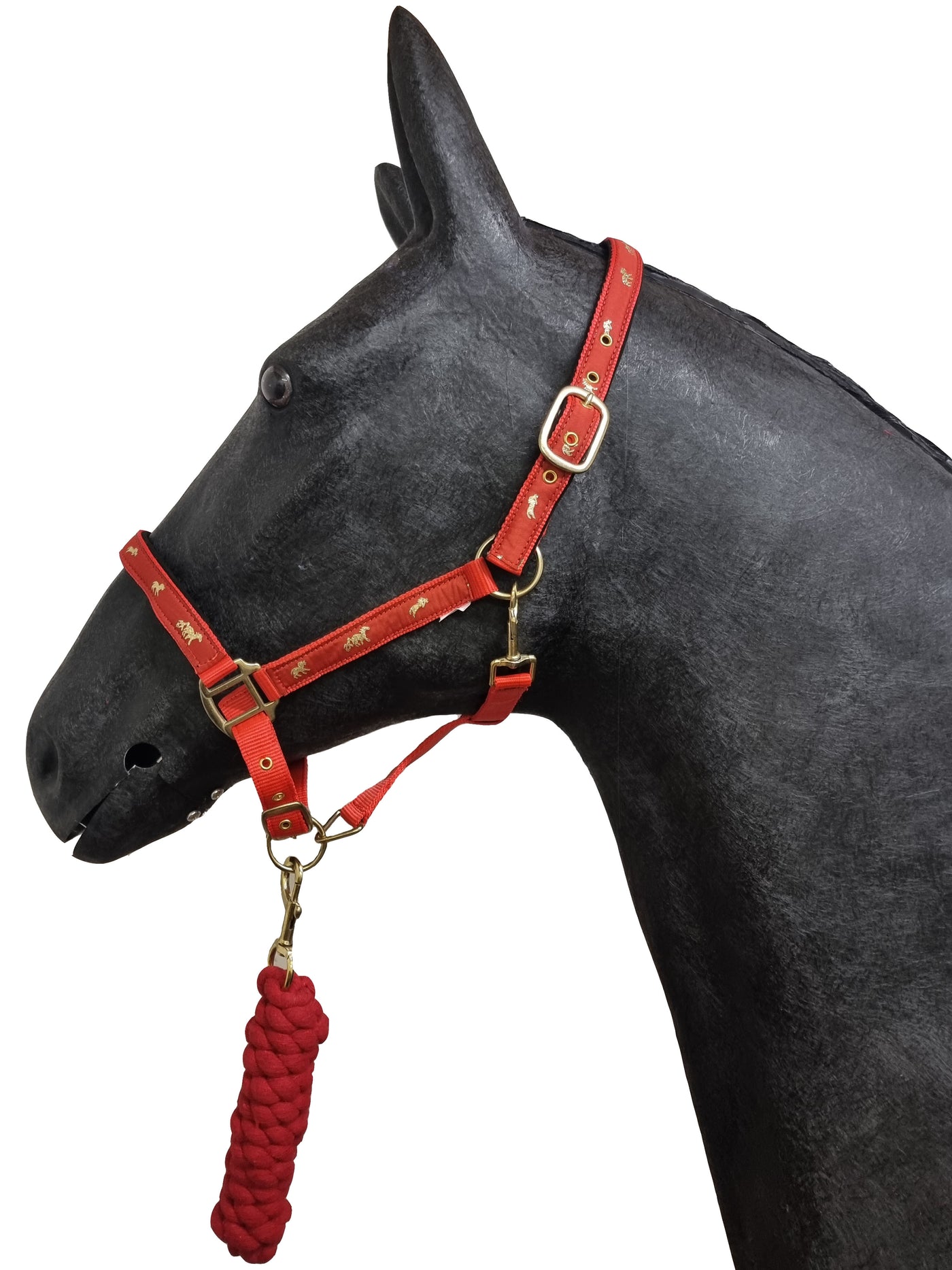 Horse Masters Padded Horse Print Headcollar and Leadrope