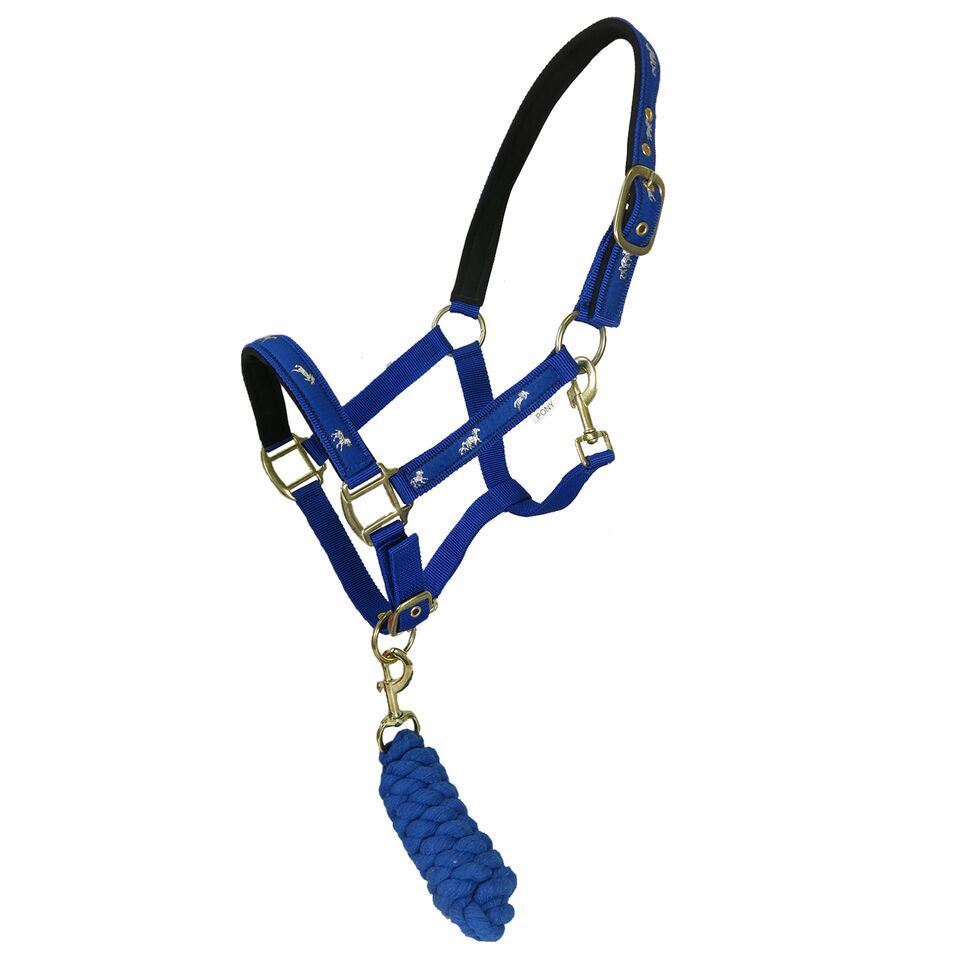 Horse Masters Padded Horse Print Headcollar and Leadrope