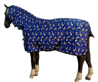 Horse Masters Panda Animal Print Combo Turnout Rug 0g 50g 100g 200g 300g