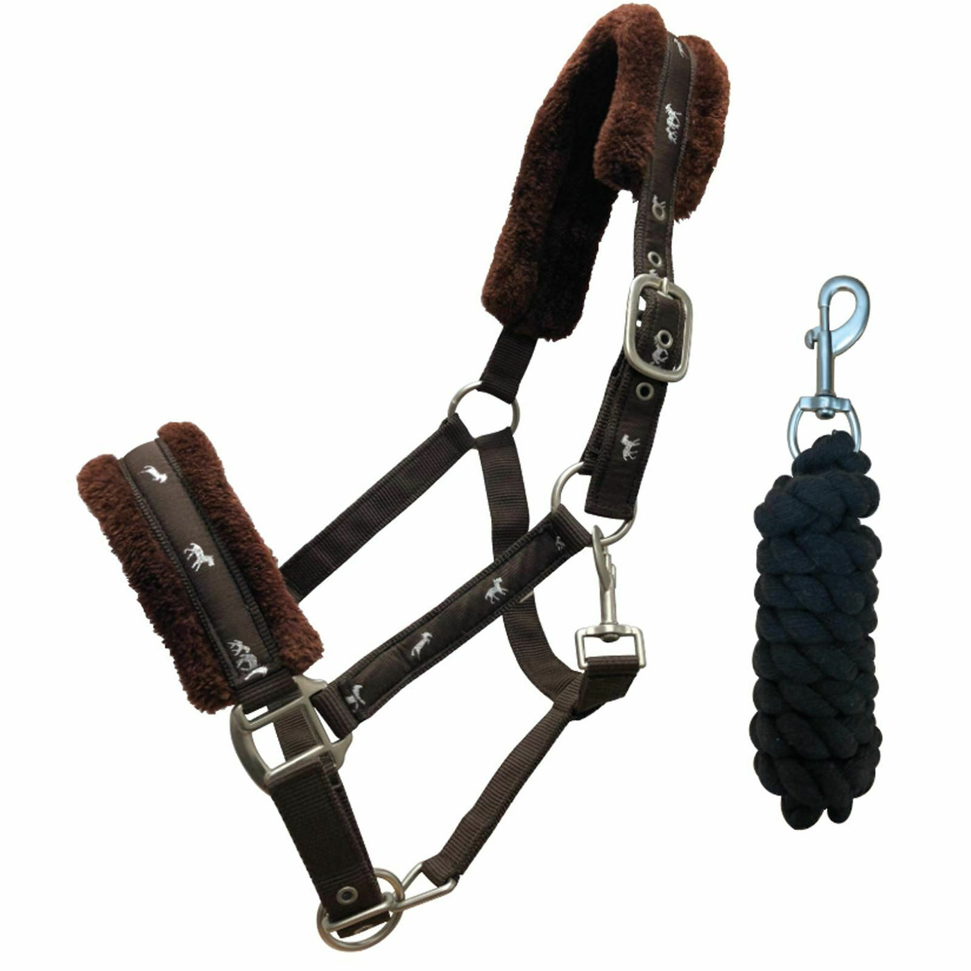 Best On Horse Padded Fleece Headcollar & Leadrope