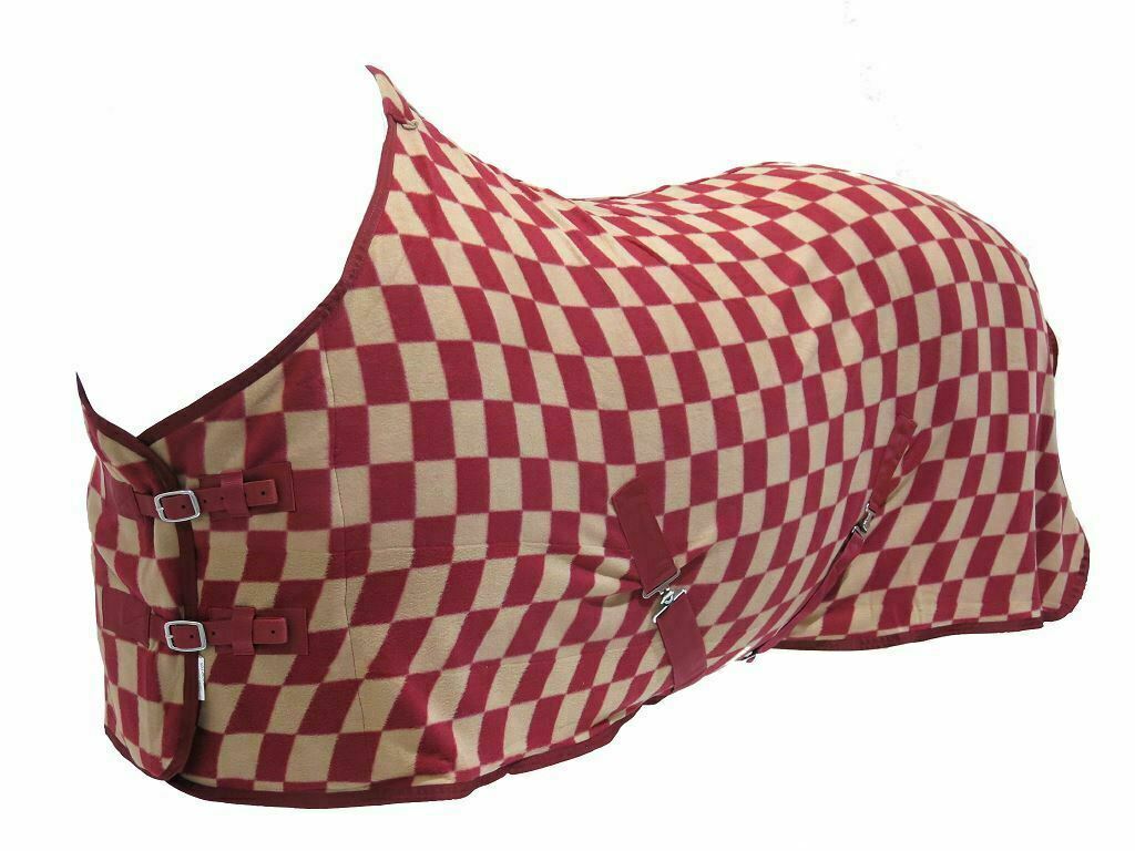 Best On Horse Red & Beige Cheque Fleece Rug – Horse Masters