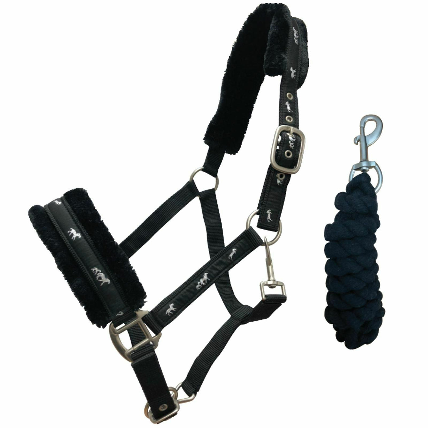 Best On Horse Padded Fleece Headcollar & Leadrope