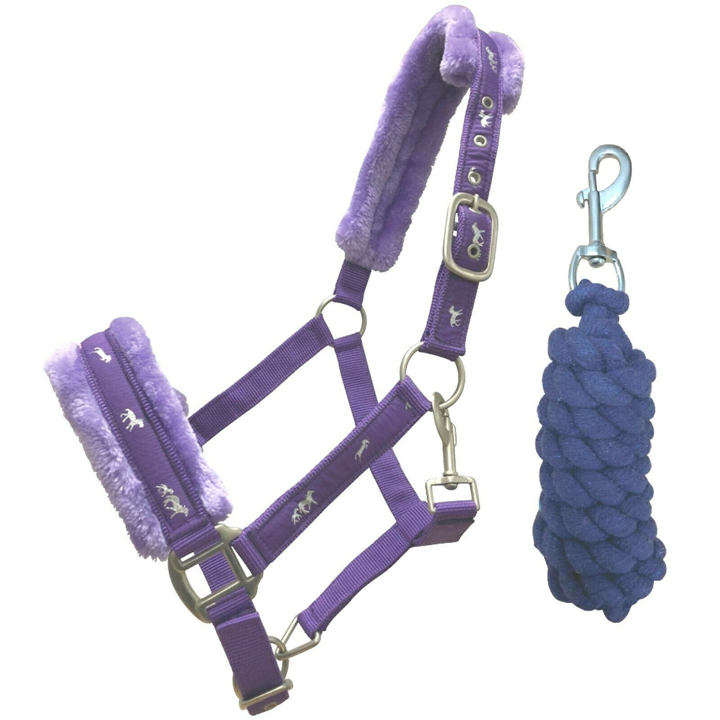 Best On Horse Padded Fleece Headcollar & Leadrope