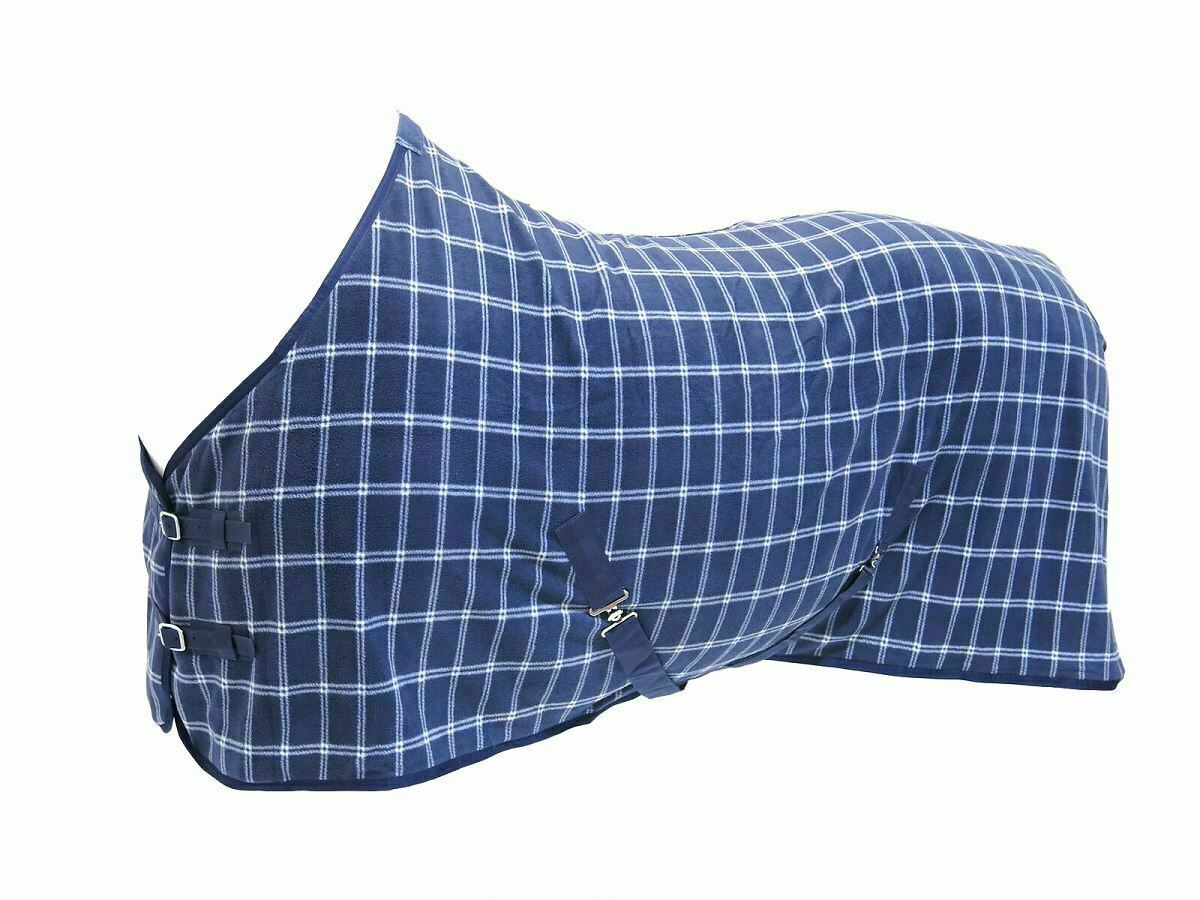 Best On Horse Navy Cheque Fleece Rug – Horse Masters